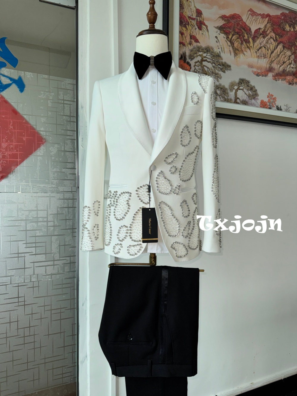 Men'S Formal Wear In Wedding - Traje de Hombre Blanco de Lujo