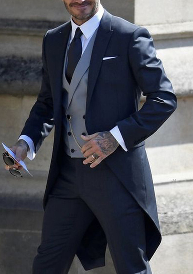 Men'S Formal Wear For A Wedding - Esmoquin azul marino para hombre, traje