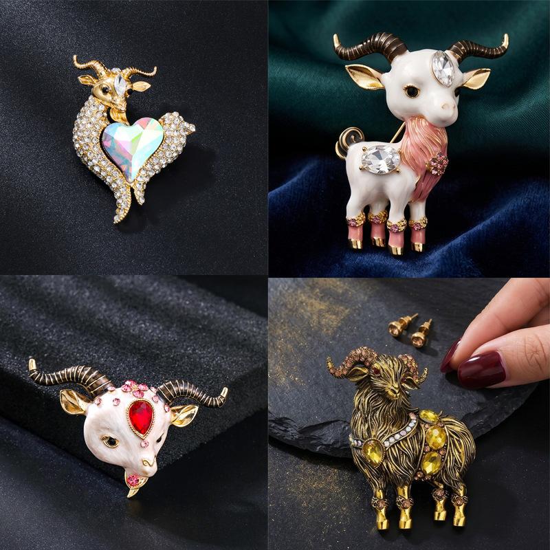 Broche Único de Cabra con Pedr - Unique Men'S Formal Wear reseña y precio