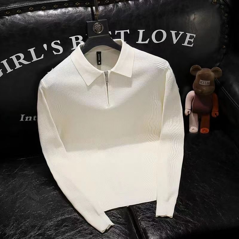 Polo de punto con diseño de cr - Men Formal Wear Coat reseña y precio