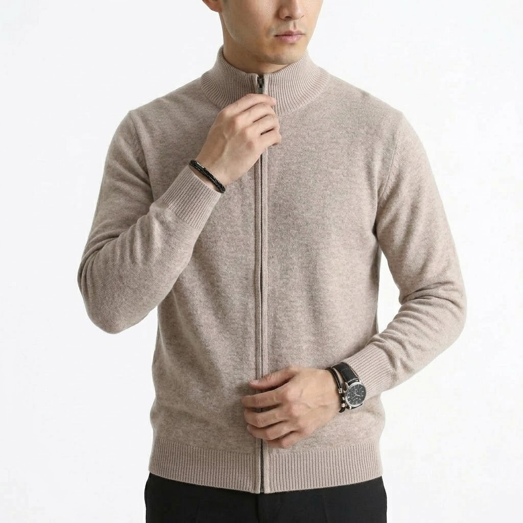 Cárdigan de punto con cremalle - Men Formal Wear Coat reseña y precio
