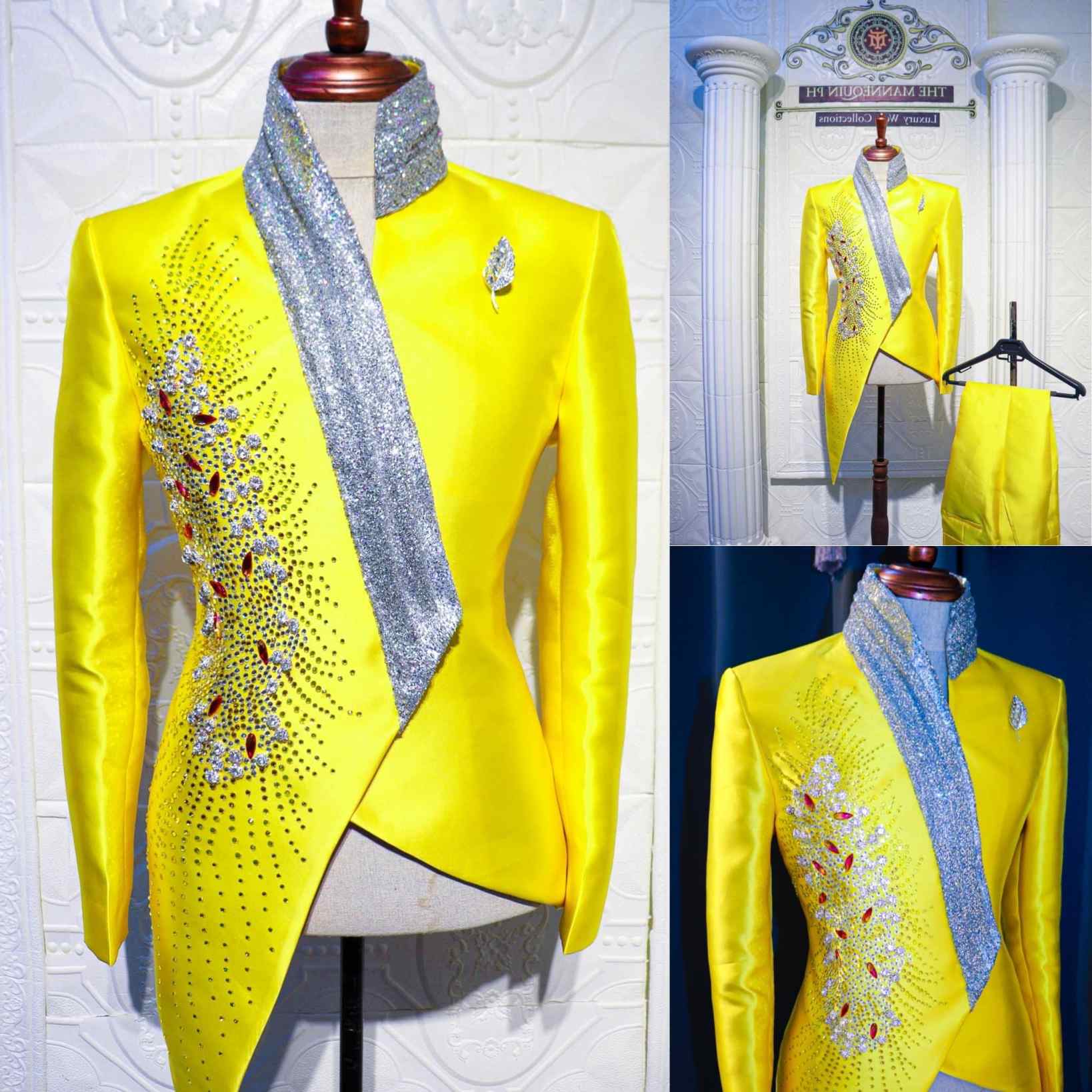 Esmoquin de boda amarillo a la - Unique Men'S Formal Wear reseña y precio