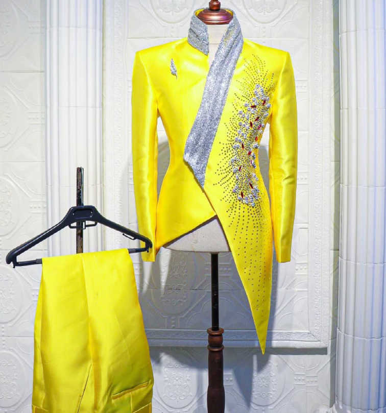 Esmoquin de boda amarillo a la - Unique Men'S Formal Wear reseña y precio