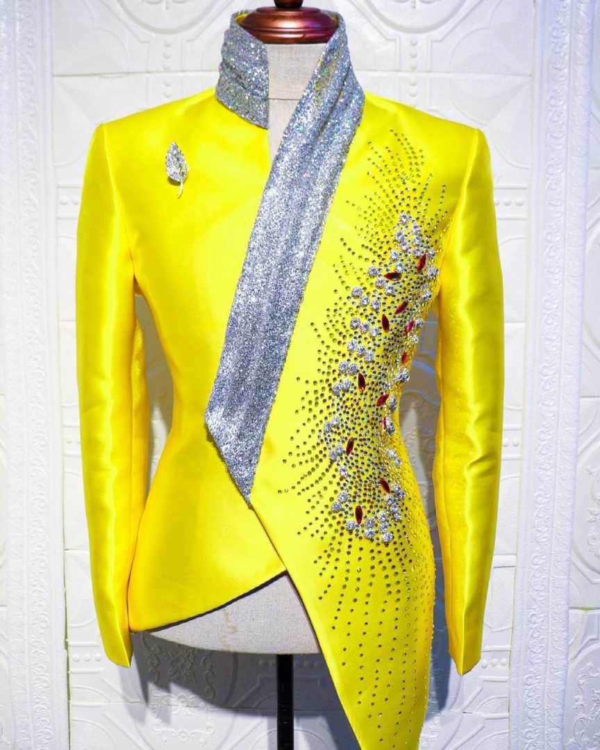 Esmoquin de boda amarillo a la - Unique Men'S Formal Wear reseña y precio